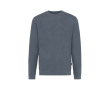 Speckled eco cotton sweatshirts for promotions, 340 g/m² colour marbled dark blue