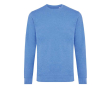 Speckled eco cotton sweatshirts for promotions, 340 g/m² colour marbled blue