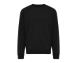 Unisex crew neck sweatshirt with fleece modern fit 340 g/m² Iqoniq Torla colour black