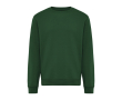 Unisex crew neck sweatshirt with fleece modern fit 340 g/m² Iqoniq Torla colour dark green