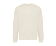 Unisex crew neck sweatshirt with fleece modern fit 340 g/m² Iqoniq Torla colour beige