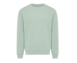 Unisex crew neck sweatshirt with fleece modern fit 340 g/m² Iqoniq Torla colour olive green