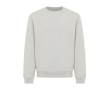 Unisex crew neck sweatshirt with fleece modern fit 340 g/m² Iqoniq Torla colour heather light grey