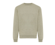 Unisex crew neck sweatshirt with fleece modern fit 340 g/m² Iqoniq Torla colour bottle green