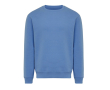 Unisex crew neck sweatshirt with fleece modern fit 340 g/m² Iqoniq Torla colour bondi blue