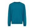 Unisex crew neck sweatshirt with fleece modern fit 340 g/m² Iqoniq Torla colour blue gray