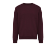 Unisex crew neck sweatshirt with fleece modern fit 340 g/m² Iqoniq Torla colour garnet