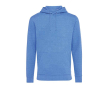 Soft undyed eco cotton sweatshirt with logo, 340 g/m² colour marbled blue