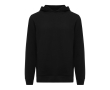 Branded unisex hoodie in recycled cotton, 280 g/m² colour black
