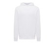 Branded unisex hoodie in recycled cotton, 280 g/m² colour white