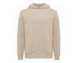 Branded unisex hoodie in recycled cotton, 280 g/m² colour light brown