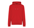 Unisex hoodie with brushed fleece 340 g/m2 Iqoniq Joshua colour red