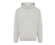 Unisex hoodie with brushed fleece 340 g/m2 Iqoniq Joshua colour heather light grey