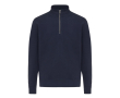 Unisex recycled cotton half-zip jumper, modern fit, 300 g/m2 colour navy-blue