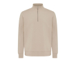 Unisex recycled cotton half-zip jumper, modern fit, 300 g/m2 colour camel
