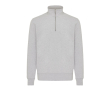 Unisex recycled cotton half-zip jumper, modern fit, 300 g/m2 colour heather light grey