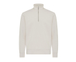 Unisex recycled cotton half-zip jumper, modern fit, 300 g/m2 colour champagne
