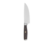 Recycled stainless steel and wood knife with 21 cm blade colour silver
