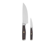 Set of two kitchen knives in recycled stainless steel colour silver