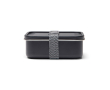 Recycled stainless steel lunch box with elastic strap 750ml colour black