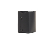 Synthetic leather and polyester pencil pot with snap buttons colour black