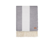 Soft and cosy Polylana® blanket with classic stripe pattern colour grey