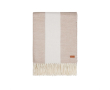 Soft and cosy Polylana® blanket with classic stripe pattern colour beige