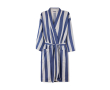 Recycled cotton hammam-style robe, adjustable fit, S/M, 200 g/m² colour blue
