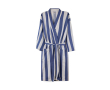 Recycled cotton hammam-style robe, adjustable fit, L/XL, 200 g/m² colour blue