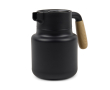 Recycled stainless steel thermal jug with anti-drip lid, 1.2 L colour black