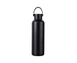 Recycled stainless steel thermal bottle, minimalist handle, 600ml colour black
