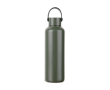 Recycled stainless steel thermal bottle, minimalist handle, 600ml colour green