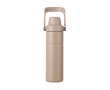 Recycled stainless steel thermal bottle, handle, dual opening, 600ml colour ivory