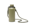 Recycled stainless steel thermal bottle with rope 400ml colour green