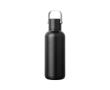 Double-wall thermal bottle with straw and leakproof lid 600ml colour black