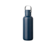 Double-wall thermal bottle with straw and leakproof lid 600ml colour navy-blue