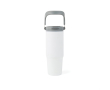Recycled stainless steel thermal bottle with handle, 880 ml colour white