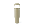 Recycled stainless steel thermal bottle with handle, 880 ml colour green