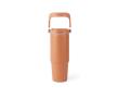 Recycled stainless steel thermal bottle with handle, 880 ml colour orange