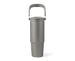 Recycled stainless steel thermal bottle with handle, 880 ml colour grey