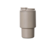 Recycled stainless steel takeaway mug, flip lid, 350ml colour ivory