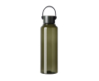 Recycled rPET bottle, minimalist design, steel lid, handle, 550ml colour green
