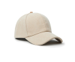 Elegant recycled cotton cap with synthetic leather details colour ivory