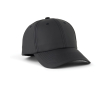6-panel RPET cap with adjustable buckle closure, 85 g/m² colour black