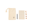 Yacht dice set, pine wood, notepad, pen, pouch colour brown