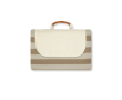 Foldable RPET picnic blanket with synthetic leather details colour brown