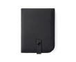 Portable recycled cushion, snap closure, foldable design colour black