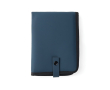 Portable recycled cushion, snap closure, foldable design colour navy-blue