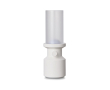 Portable recycled table lamp, rechargeable battery, dimmer colour white