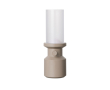 Portable recycled table lamp, rechargeable battery, dimmer colour beige
